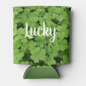 グリーンクローバーラッキー缶クーラー。 缶クーラー (正面)