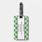 グリーンクローバーリボンテンプレートバイケネス・ヨンチッチ ラゲッジタグ (裏面縦)