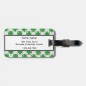 グリーンクローバーリボンテンプレートバイケネス・ヨンチッチ ラゲッジタグ (裏面横)