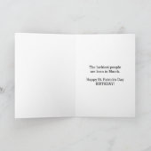 グリーンクローバーリーフセントパトリックの日16誕生日 カード (内部)