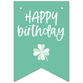 グリーンクローバーレインボーラッキーワン写真1st誕生日 バンティングフラッグ (第2の旗)