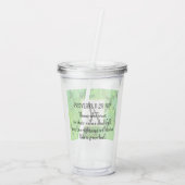 グリーンクローバー写真繁栄バイブル聖句イニシャル アクリルタンブラー (裏面)