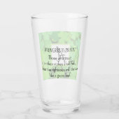 グリーンクローバー写真繁栄バイブル聖句イニシャル タンブラーグラス (裏面)