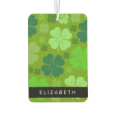 グリーンクローバー、ラッキークローバー、あなたの名前 カーエアーフレッシュナー (裏面)