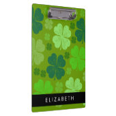 グリーンクローバー、ラッキークローバー、あなたの名前 クリップボード (右)