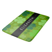 グリーンクローバー、ラッキークローバー、あなたの名前 バスマット (アングル)