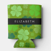 グリーンクローバー、ラッキークローバー、あなたの名前 缶クーラー (裏面)