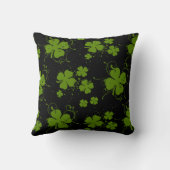 グリーンクローバー、ラッキークローバー、サンパトリックの日 クッション (裏面)