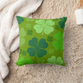 グリーンクローバー、ラッキークローバー、サンパトリックの日 クッション (ブランケット)