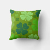 グリーンクローバー、ラッキークローバー、サンパトリックの日 クッション (裏面)