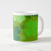 グリーンクローバー、ラッキークローバー、サンパトリックの日 ジャンボコーヒーマグカップ (正面右)