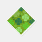 グリーンクローバー、ラッキークローバー、サンパトリックの日 スタンダードカクテルナプキン (角)