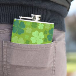 グリーンクローバー、ラッキークローバー、サンパトリックの日 フラスク