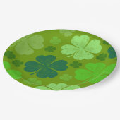 グリーンクローバー、ラッキークローバー、サンパトリックの日 ペーパープレート (アングル)