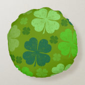 グリーンクローバー、ラッキークローバー、サンパトリックの日 ラウンドクッション (裏面)