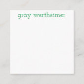 グリーンクーガープリント名ランチボックスノート エンクロージャーカード (裏面)