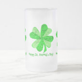 グリーンクールアイリッシュ輝くシャムロックエバーセントパトリック フロストグラスビールジョッキ (中央)