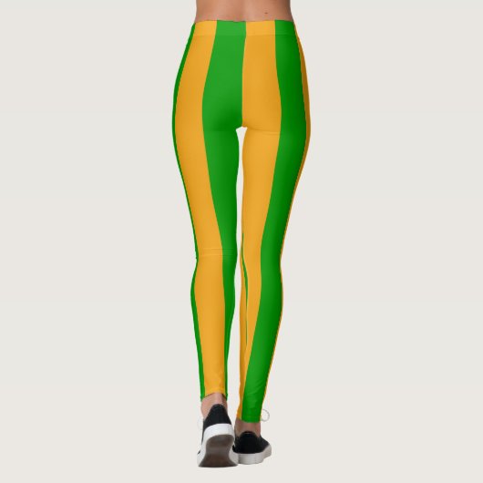 グリーンクールイエロークリスマスストライプ レギンス (裏面)