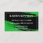 グリーンクールカーサービス詳細写真テンプレート 名刺 (裏面)