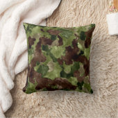 グリーンクールブラウンカモフラージュ装飾用クッション クッション (ブランケット)