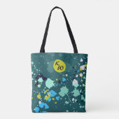 グリーンクール絵を描(ばちゃばちゃ)跳ねるイニシャル トートバッグ (裏面)