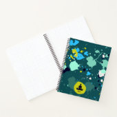 グリーンクール絵を描(ばちゃばちゃ)跳ねる名ヨガエクササイズノート ノートブック (内部)