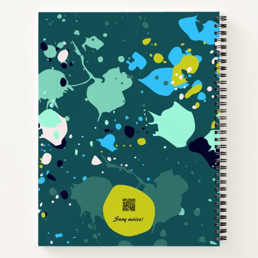 グリーンクール絵を描(ばちゃばちゃ)跳ねる名ヨガエクササイズノート ノートブック (裏面)