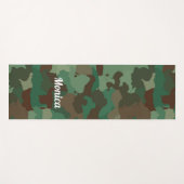 グリーンクール迷彩柄プリント ヨガマット (正面(横))