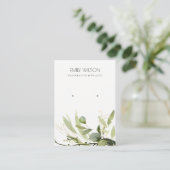 グリーンクール金ゴールド葉立木イヤリングディスプレイ 名刺 (スタンド正面)