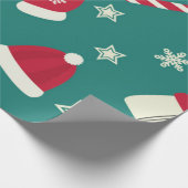 グリーンク伝統的リスマスラッピング紙 ラッピングペーパー (角)