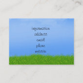 グリーングラスとブルースカイの背景 名刺 (裏面)