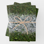 グリーングラスとホワイト絵を描スポーツ場の包み  ラッピングペーパーシート (インサイチュ)