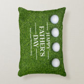 グリーングラスにゴルファーのためのゴルフハッピー父親の日 アクセントクッション (正面(垂直))