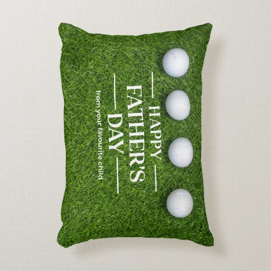 グリーングラスにゴルファーのためのゴルフハッピー父親の日 アクセントクッション (正面(垂直))