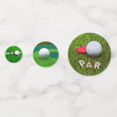 グリーングラスに愛を持つゴルフボール コンフェッティ (正面)