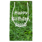 グリーングラスのソッド誕生日 スモールペーパーバッグ (正面)