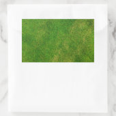 グリーングラスのテクスチャ 長方形シール (バッグ)