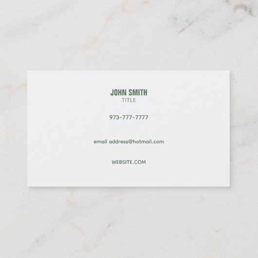 グリーングラスの名刺 名刺 (裏面)