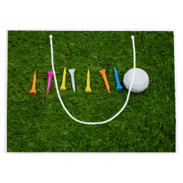 グリーングラスゴルフのティー付きゴルフボール ラージペーパーバッグ