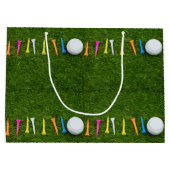 グリーングラスゴルフのティー付きゴルフボール ラージペーパーバッグ (裏面)