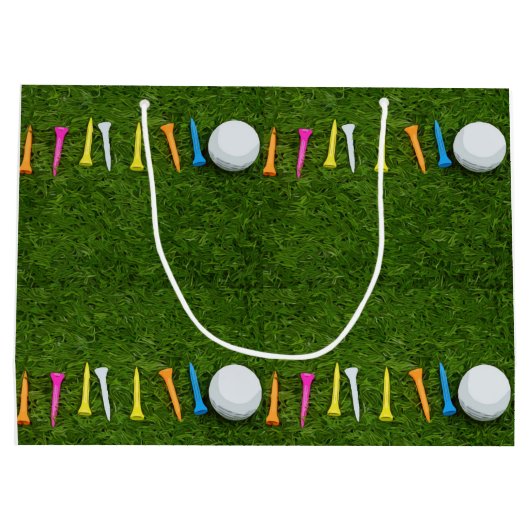 グリーングラスゴルフのティー付きゴルフボール ラージペーパーバッグ (裏面)