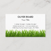 グリーングラスサンセットツリー造園 名刺 (裏面)