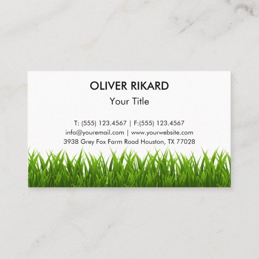 グリーングラスサンセットツリー造園 名刺 (裏面)