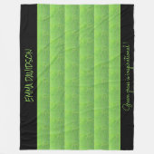 グリーングラススタイリッシュかわいいエレガントと フリースブランケット (正面)