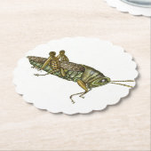 グリーングラスッパー紙コースター ペーパーコースター (アングル)