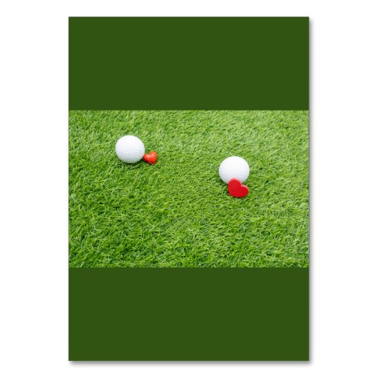 グリーングラステーブル番号に愛を持つゴルフ テーブルナンバー (裏面)