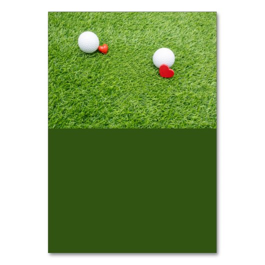 グリーングラステーブル番号に愛を持つゴルフ テーブルナンバー (裏面)