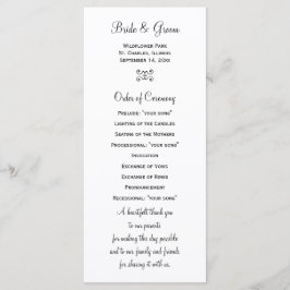 グリーングラスバックヤード結婚式 プログラム