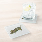 グリーングラスパーコースター ガラスコースター (アングル)