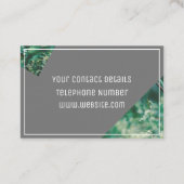 グリーングラスフラワーズ葉ミアドウ自然オーガニック 名刺 (裏面)